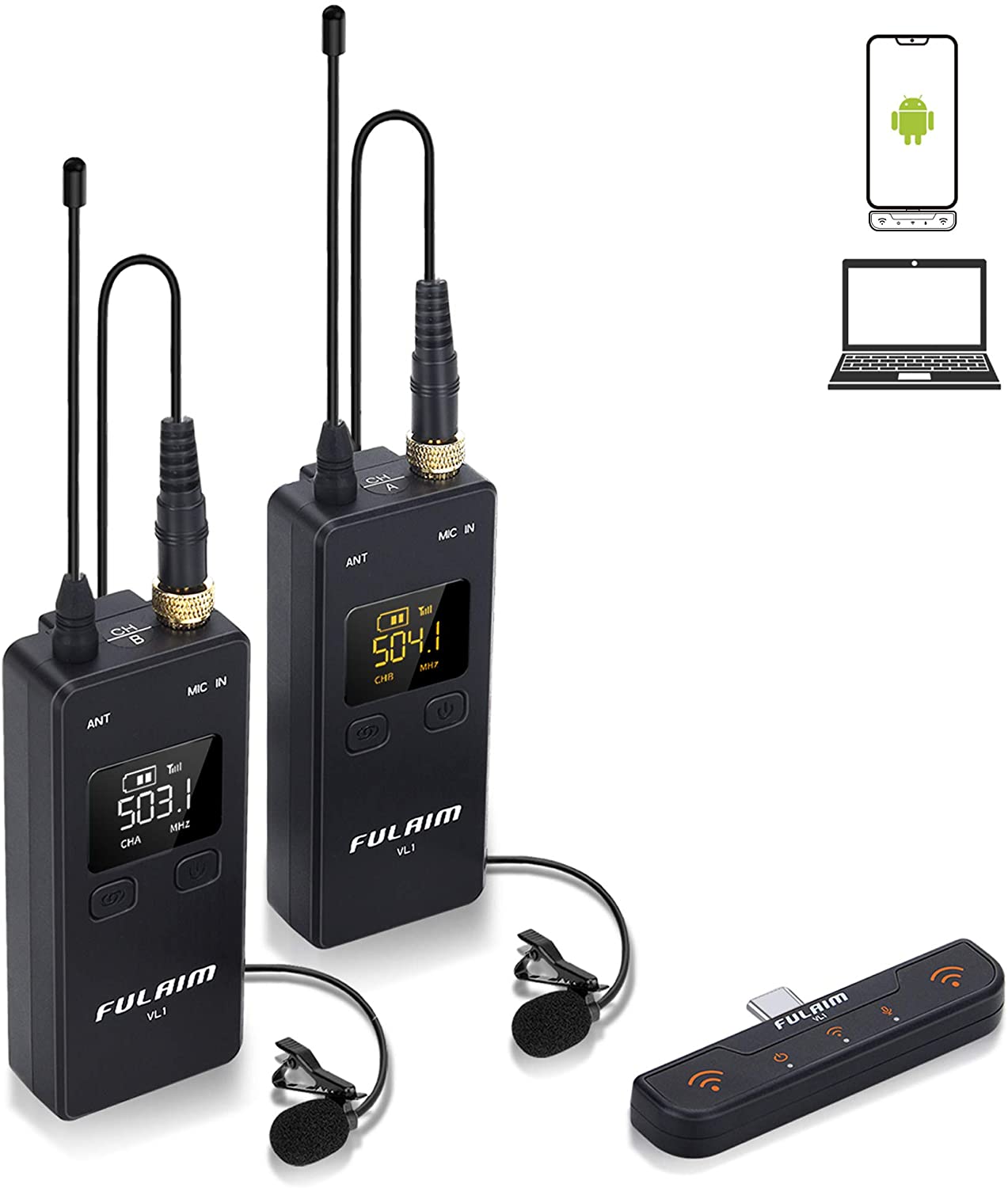 FULAIM VL1 Wireless Lavalier Microphones System